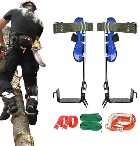 Baumklettern Set - Baumarbeit Tool, Baumspike Baum Arbeitswerkzeug | Baumspieß mit Vista Print Pedal Klettern Kletterausrüstung mit Anti-Rutsch-Pedal für Outdoor-Aktivitäten, Obstjagd