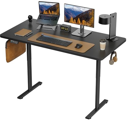 Electric Standing Desk, Adjustable Height Stand up Desk, 24x40 Inches Sit Stand up Desk with Cable Management, Ergonomic Rising Computer Table with Memory Preset, Black