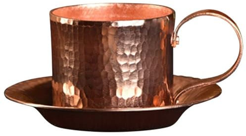 Baokuan Mule-kupferbecher Für Cocktails, Verkupferter Edelstahl, Moscow Mule-Becher Henkel, Kupferbecher, Untertassen, Handgefertigtes Kupfer, Partygeschenk