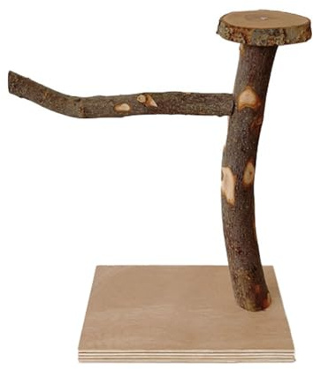 Vogelschaukel Papageien Käfig Spielzeug Holz Schaukel Sitzstange Tablett Fütterung Tassen Training für kleine Vogel Papageien Haustier Vogelstange