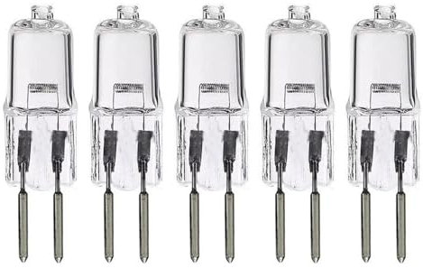 UGEFKMQ 5PCS G5.3 12V 20W Halogen Lamps G5.3 12V 100W Halogen Beads GU5.3 Bi-Pin Base for Home Lighting and Commercial Applications Warm White 75W