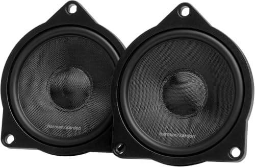 Harman Kardon FIT4SF 4 in / 10 cm Altavoz Coche Rango Medio 3 Vías | 45 W RMS / 360 W pico, 90 dB, 4 Ohm, 200 Hz-8 kHz - transductor midrange sin rejilla - materiales PCR reciclados - par