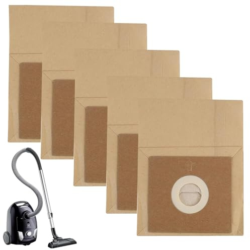 5 Pack Vacuum Cleaner Bags, Strong Paper Dust Bags, Vacuum Cleaner Accessories, for Bush Argos Model VCB35B15C1J7W-70 VYTRONIX RBC02 BC-402 BC-501 Argos Value VC-401 VC-402