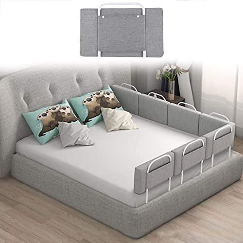 Mgchowue Absturzsicheres Bettgitter, 50cmx4 Rausfallschutz Bett Bettschutzgitter, 40-60cm Verstellbares Stahlrohr, Passend für Kinderbetten, Elternbetten und Alle Matratzen Massivholzbetten