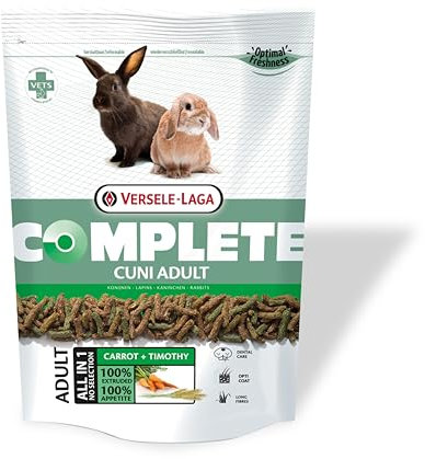 Versele-Laga Complete Cuni Adult | 500 g | Alimento Completo para Conejos Adultos | Sabrosos pellets Todo en uno | con Fibras largas | Desarrollado por Veterinarios