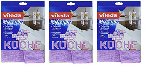 Vileda Lavette Microfibre Cuisine Lot de 3