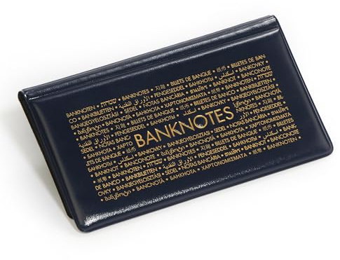 LIGHTHOUSE - Pocket Album for Banknotes Wallet-Style with Integrated Sheets to Store and Display 20 Banknotes (8 x 4 1/2 x 1)