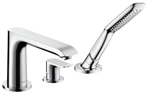 hansgrohe Metris 3-Loch Einhebel-Wannenrandarmatur, Chrom