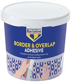 Bartoline Adhesivo para cenefas (1 kg, 40 m). Ideal para cenefas decorativas y vinilos. Repara juntas y revestimientos. Secado rápido y fijación fuerte.