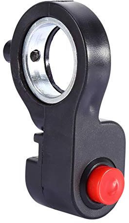 Keenso Motorrad Hupenschalter, 7/8 Zoll Lenkerschalter Hupenknopf Killschalter Schwarz mit rotem Knopf, Drucktaste, EIN-AUS, IP65, Lenkerhalterung