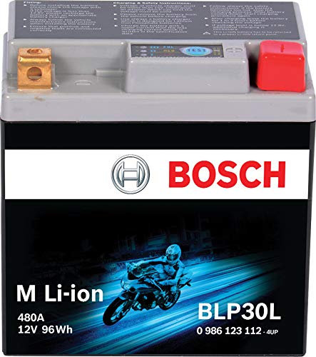 BOSCH BLP30L - Group 30-12V Lithium Battery - Powersport Li-ion Phosphate - 120A for Motorcycles, ATV/UTV, Snow Mobiles, Personal Watercrafts, Scooters and Jet Skis - 6.89″ x 3.43″ x 6.10″