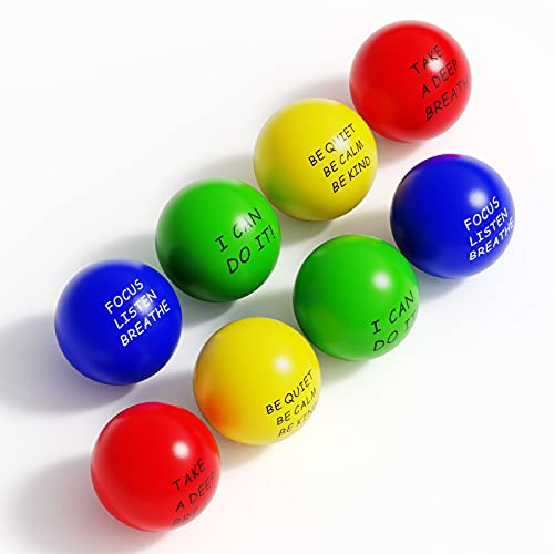 ALMAH StressBall Erwachsene Kinder mit Inspirierenden Worten, antistressball für Stressabbau, Schaum Stressabbau Bälle, für Kindergeburtstag Mitbringsel