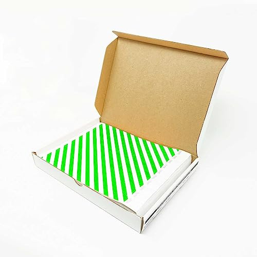 ID&C 1000-Pack Neon Green and White Stripe Tyvek Wristbands – Durable, Waterproof, Tamper-Proof Bands for Crowd Control & Events