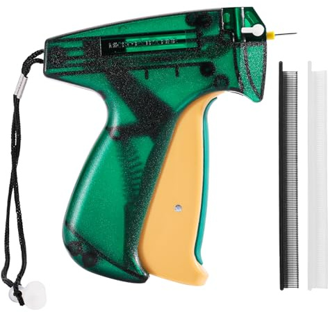 Tagging Gun Kit, Feinstich Etikettierpistole für Kleidung Mini Stichpistole für Kleidung Nähen Flicken Säumen Schnellstich-Tag-Pistole mit 1 Nadel, 1000 schwarzen Verschlüssen & 1000 weißen