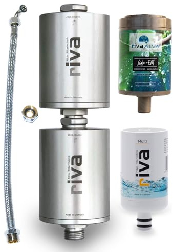 rivaALVA Life SafePro EM Filtre à eau potable en céramique EM Filtre les métaux lourds, les bactéries, les hormones, les médicaments, le chlore