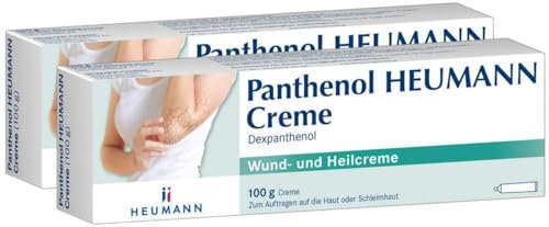 Panthenol Creme 2 x 100 g Wund- und Heilsalbe zur Förderung der Wundheilung bei Verbrennungen kleinen Wunden