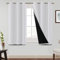 BellaHills 100% Tende Oscuranti Tende con Anelli 2 Pezzi, Tende Camera da Letto Fonoassorbente L117 x A137 cm, tende per interni tende moderne, Tende Per Interni, Bianco Sbiancato
