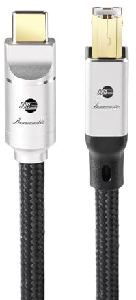 BOAACOUSTIC JIB USB C auf USB B Audio Kabel Drucker kabel USB-B zu USB-C Hifi High End Typ B auf Typ C Kabel Audiophiles Hochgeschwindigkeits-DAC Decoder OTG Kabel 1.5M