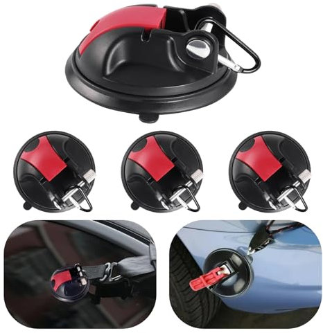 Trukafie Saugnapf Haken, 4 stück Saugnäpfe mit Haken Starker Halt Max Tragfähigkeit 30KG für Camping Wohnmobil Luggage Planen Auto Spanner Haushalt Wohnmobilausstattung Camper Zubehör