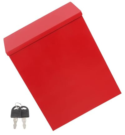 Homoyoyo Iron Mailbox for Outside Vintage Style Lockable Wall Mount Mail Organizer Secure Mailbox Key Lock for Home and Office Use