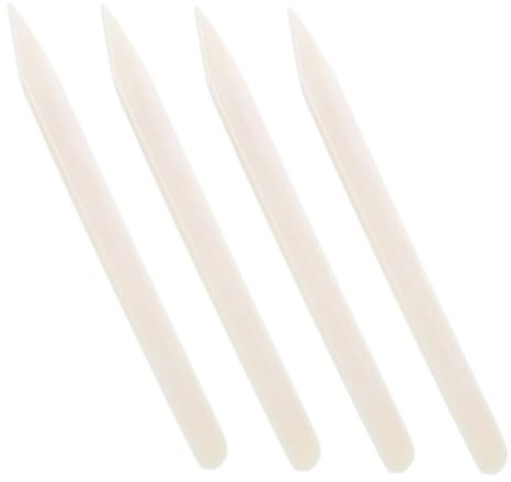 VALICLUD Grattoir à Tapis En Os Naturel 4 Pcs Outil De Détachage Épaissi 15x2 Cm Poignée Ergonomique Prétraitement Linge Professionnel Élimination Taches Délicates Usage Pressing Et Textile