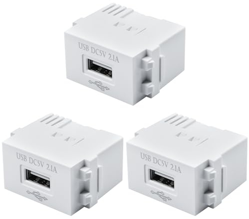 GAOUTO 3 Stück USB Stromversorgungsmodul: 220V-Steckdose auf 5V-Transformator, 2,1A USB-Ladesteckdose Schaltadapter Für Smartphones & USB-Geräte