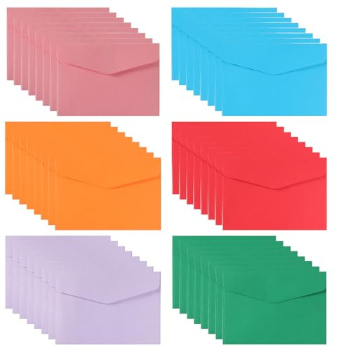 60 Stück Mini Briefumschläge Umschläge Briefumschläge Bunt Kleine Briefumschläges Mini Bunte Briefumschläges Colored Envelopes für Geburtstage Hochzeiten