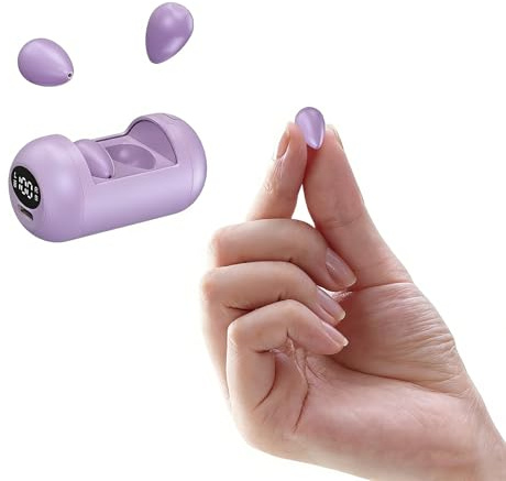 Xmenha Petits écouteurs invisibles sans fil Bluetooth pour dormir les plus petits écouteurs discrets pour le travail