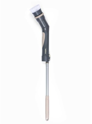 Beldray Power Scrubber Flex Cepillo sin Cable, Cabezal oscilante | Mango extensible con 1 m extra, uso manual, hasta 90 min, 3 cepillos y almohadilla de pulido