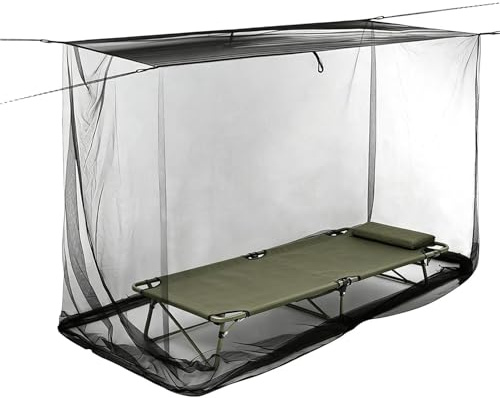 Uteplats flugnät - Hopfällbar, Portabel, Luftgenomsläpplig och Rektangulär Form - flugnätstält utomhus - För camping, uteplats, terrass, bakgård, resor, parker, och vildmark
