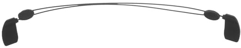 Cordón para Gafas para Hombre Negro de Acero y Plástico, Antideslizante
