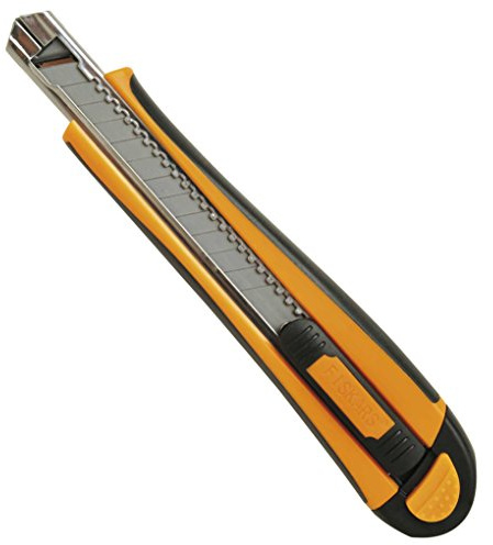 Fiskars Cutter Professionnel Auto Rechargeable Usage intensif 9 mm | Orange/Noir, 1004621
