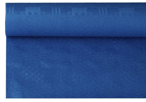 PAPSTAR Papier-Tischrolle mit Damastdruck - Länge: 8 m - Breite: 1,20 m Farbe dunkelblau