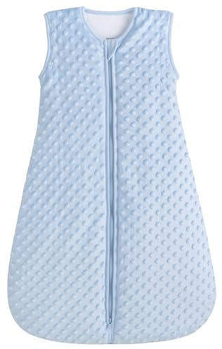 BABYINABAG Warm Quilted Winter Model Baby Sleeping Bag and Sack, Plush Minky Dot, 2.5 Togs for Infants and Toddlers (Medium (10-24 mos))