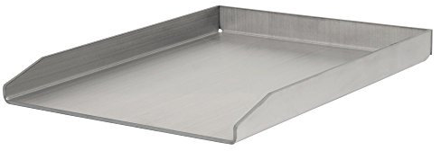 BBQ-Toro Piastra per grill in acciaio inox, Plancha, rettangolare, 30 x 40 cm, universale e massiccia, piastra di cottura per grill a carbone e a gas e altro ancora