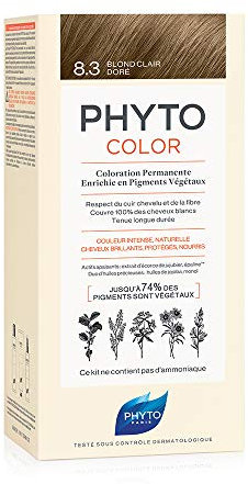 Phyto Protocolor Box Haarfärbemittel, 8.3 Helles Goldblond 182 ml