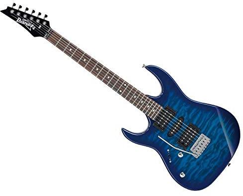 Ibanez GRX70QA-TBB GIO Series - Chitarra elettrica - trasparente Burst blu - mancini