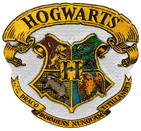 Mono Quick – Harry Potter Hogwarts-applikationer, strykbild klistermärke Patch, Gryffindor Slytherin Hufflepuff Ravenclaw (18069 – Hogwarts)