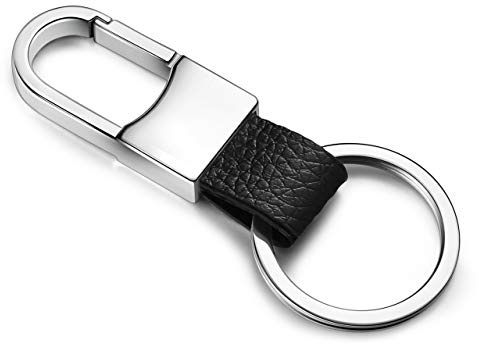 PESOENTH Herren-Schlüsselanhänger aus Leder, mit Gürtelschlaufen, Hosenschnalle für Damen