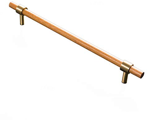 Messing Stangengriff Holz Türgriffe Schlafzimmer Schranktür Küchenschrank Möbel Griffe Kabinett Griffe Möbelgriff Kleiderschrank Schrankgriffe Schubladengriffe(Hole distance:224mm)
