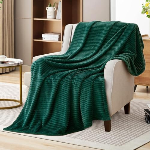 HETOOSHI Manta de Franela de Lana de Coral, una Variedad de tamaños y Colores, Tacto Suave y cálido, Alivio del estrés, Que Tiene una flexibilidad Extremadamente Alta. (Verde Vintage, 200cm × 230cm)