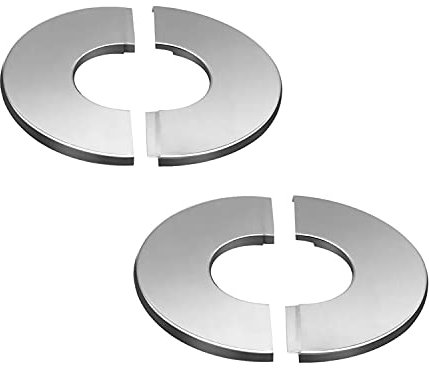PZRT 2 pz Flangia divisa a parete, in acciaio inox, piastra rotonda per tubo dell'acqua da 61 mm