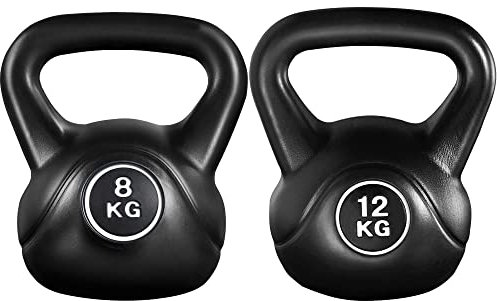 Yaheetech 20kg Kettlebell Set-8kg 12kg Kettle Bells Heavy Kettlebell Weight for Home Gym Fitness