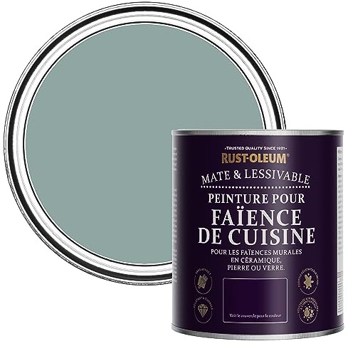 Rust-Oleum Blue water resistant Kitchen Tile Paint in Matt Finish - Gresham Blue 750ml