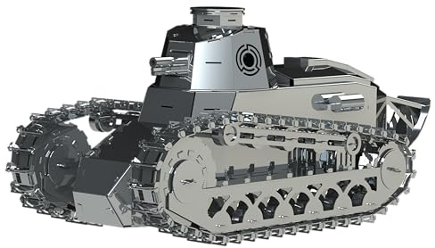 METAL-TIME Flinke Kämpfer Panzer FT-17 Modell Metall FT-17 Panzermodell 3D Puzzle Gebäude Handwerk Sammelfigur Edelstahl DIY Konstruktion mit Werkzeugkasten 179 Teile