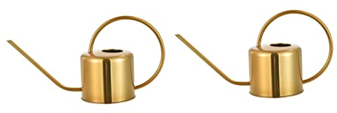 YARNOW 2pièces Arrosoir Acier Inoxydable Doré avec Longue Poignée pour Plantes Succulentes Outil De Jardinage pour Intérieur Et Extérieur