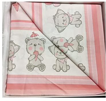 BIANCALUNA Egidio srl completo letto per culla neonato tinta unita con variazione cromatica sullo sfondo - OFFERTA (fantasia 2, rosa)