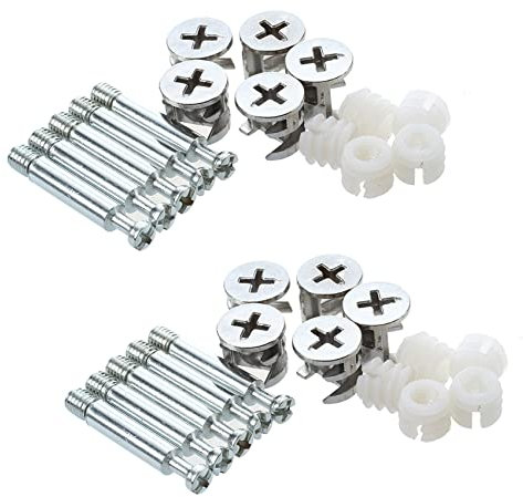 Ferleiss Raccordo a camma per mobili con tassello e dado preinserito (10)