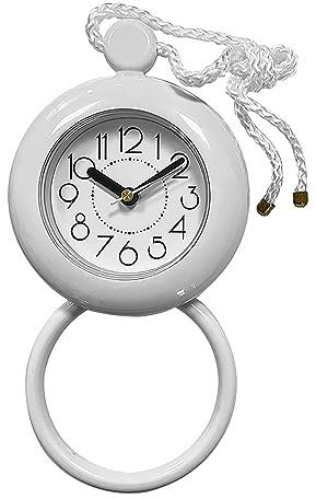 POFET Badezimmeruhr, wasserdichte Duschuhr mit Handtuchaufhängung, wasserdichte Uhren für Badezimmer, Küche, Timer-Uhren (weiß)