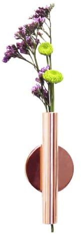 VORCOOL Portavaso in Metallo Adesivo per Tubo da Fiori a Parete Portavaso in Metallo Contenitore per Fiori Secchi Espositore per Fiori per Natale Decorazioni per Matrimoni